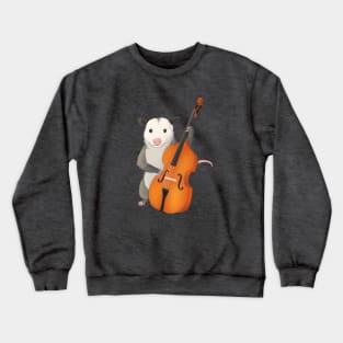 Possum playing the bass Crewneck Sweatshirt